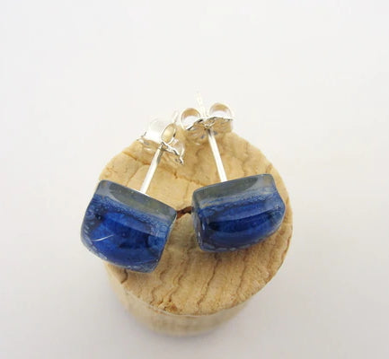 Glass Post Earrings - Solid colors